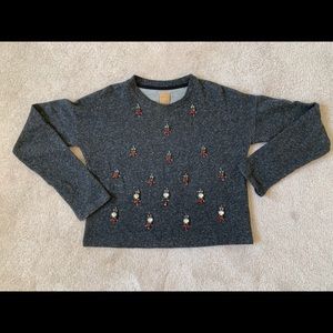 Zara cropped embellished top